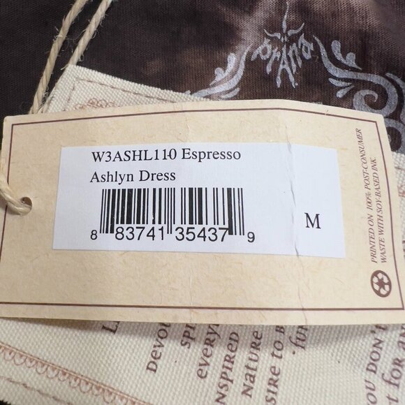 PrAna Ashlyn Sleeveless Tie-Dye Cotton Mini Dress in Espresso – Size M NWT - Picture 9 of 11